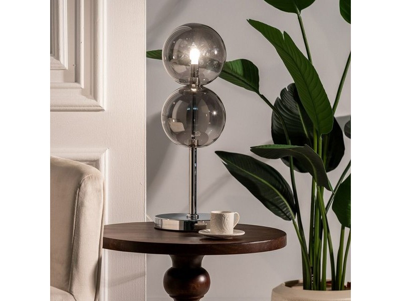 Настолна лампа Сребрист Кристал Желязо Hierro/Cristal 28 W 220 V 240 V 220 -240 V 15 x 15 x 48 cm