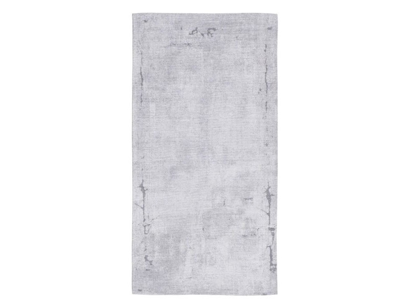 Килим 80 x 150 cm Сив полиестер Памук Килим 80 x 150 cm Сив полиестер Памук