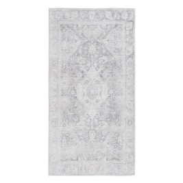Килим 80 x 150 cm Сив полиестер Памук