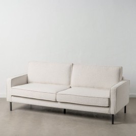 Триместно канапе 213 x 87 x 90 cm Бял Метал