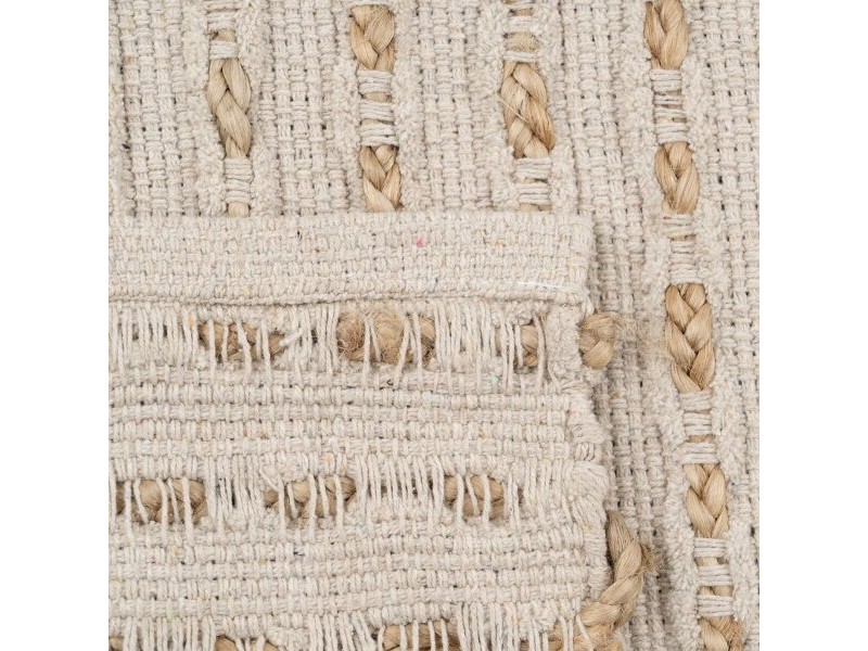 Килим Бял Естествен 70 % памук 30 % Юта 200 x 290 cm