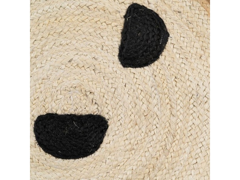 Килим Маймуна Бял Бежов 100 % Юта 100 x 100 cm