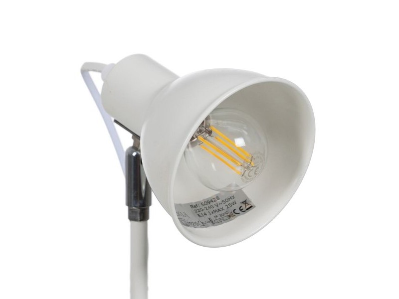 Настолна лампа Бял Желязо 25 W 220-240 V 15 x 14,5 x 36,5 cm