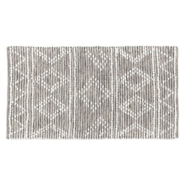 Килим Бял Сив 60 % памук 40 % полиестер 80 x 150 cm