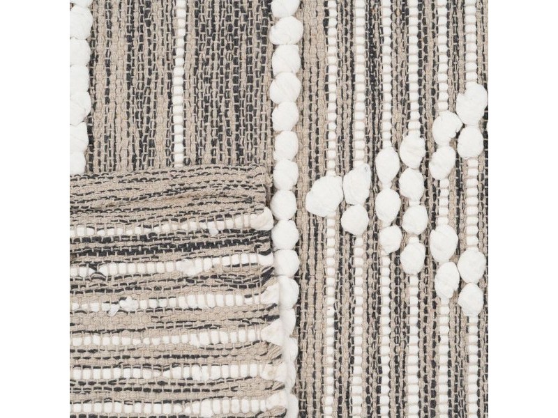 Килим Бял Сив 60 % памук 40 % полиестер 80 x 150 cm