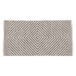 Килим Бял Сив 70 % памук 30 % полиестер 80 x 150 cm