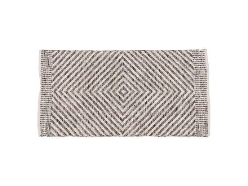 Килим Бял Сив 70 % памук 30 % полиестер 80 x 150 cm Килим Бял Сив 70 % памук 30 % полиестер 80 x 150 cm