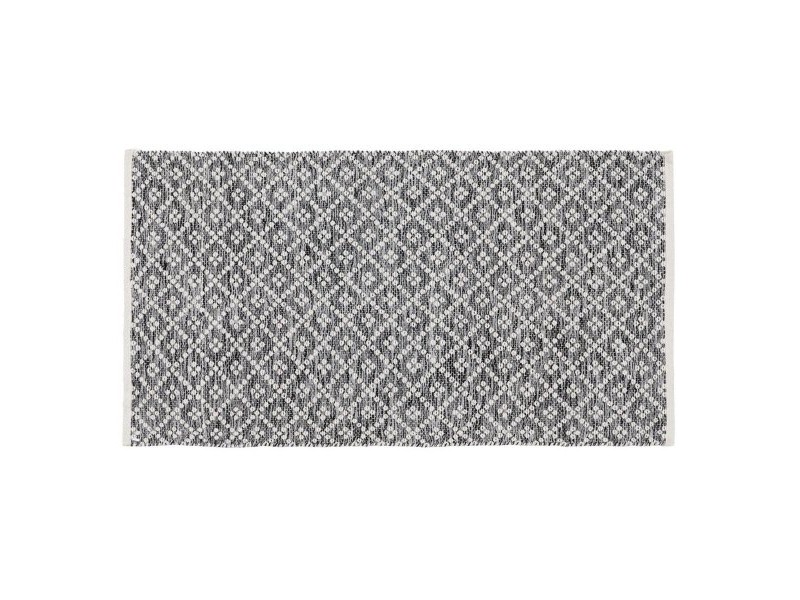 Килим Бял Сив 70 % памук 30 % полиестер 80 x 150 cm