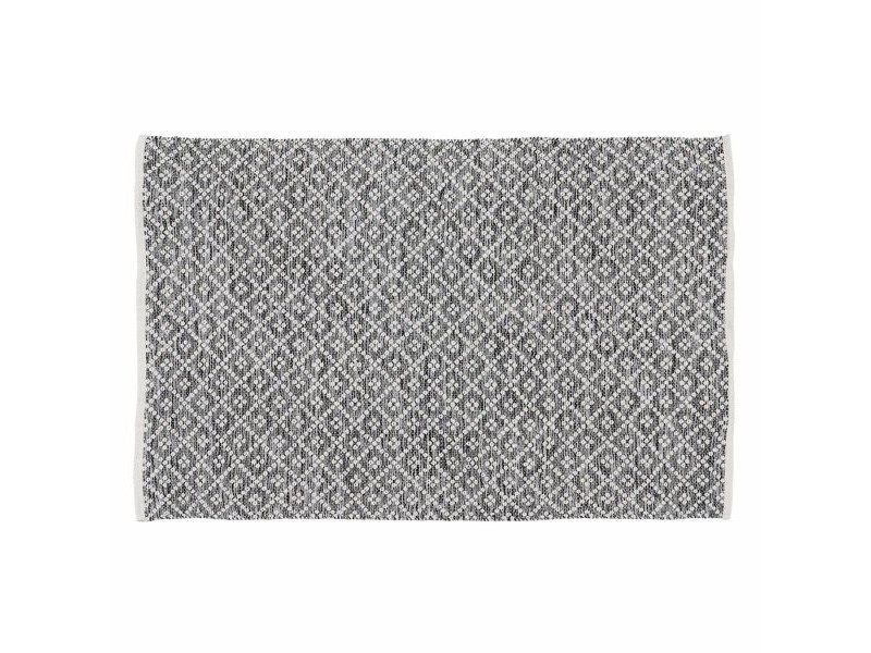 Килим Бял Сив 70 % памук 30 % полиестер 120 x 180 cm