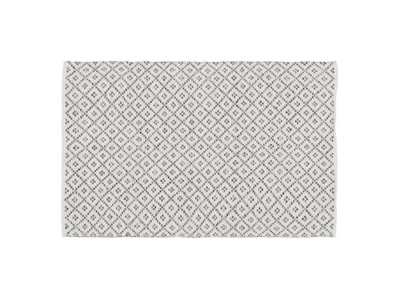Килим Бял Сив 70 % памук 30 % полиестер 120 x 180 cm