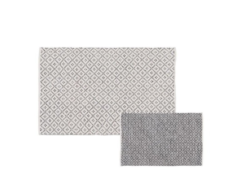Килим Бял Сив 70 % памук 30 % полиестер 120 x 180 cm
