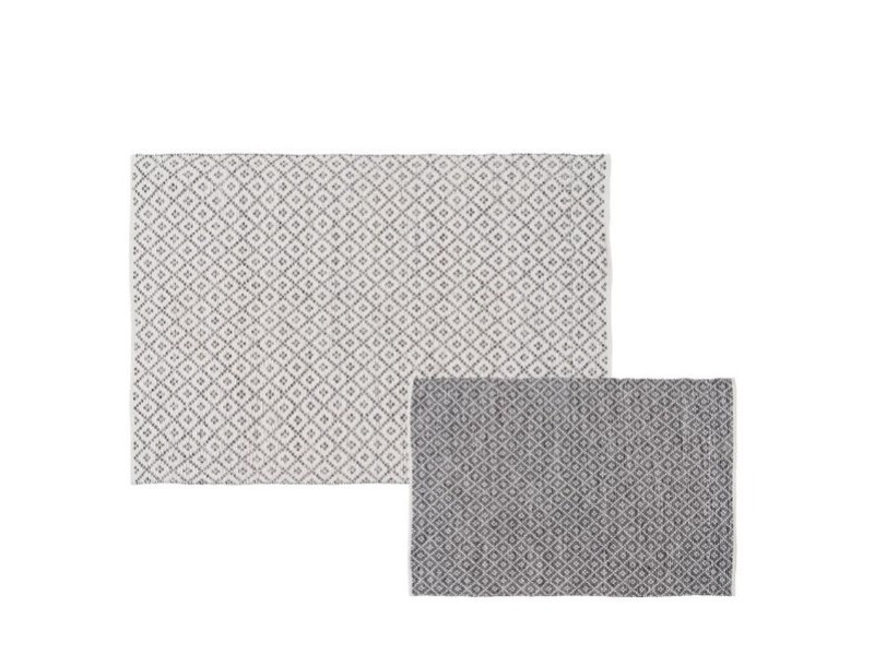 Килим Бял Сив 70 % памук 30 % полиестер 160 x 230 cm Килим Бял Сив 70 % памук 30 % полиестер 160 x 230 cm