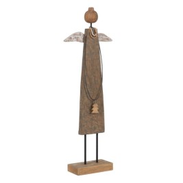 Коледна Украса Естествен Дърво манго Ангел 22 x 8,5 x 71,5 cm