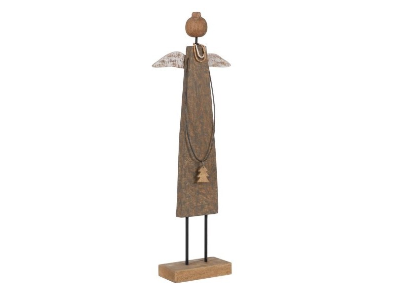 Коледна Украса Естествен Дърво манго Ангел 22 x 8,5 x 71,5 cm