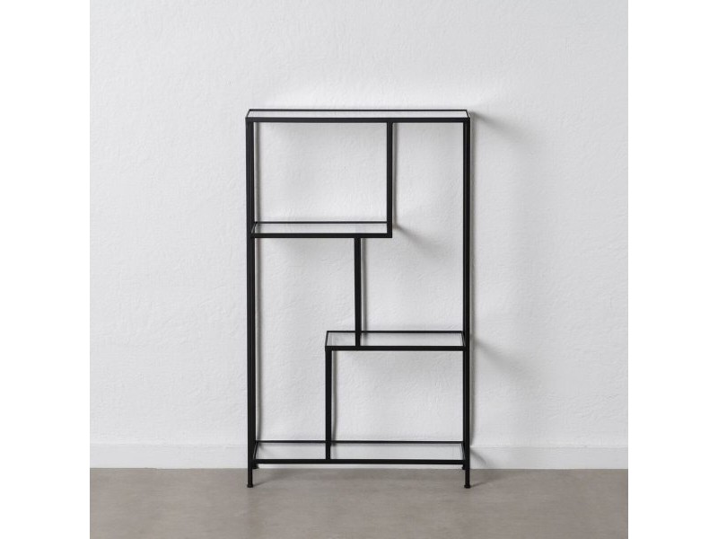 Лавица Черен Кристал Желязо 65 x 25 x 110 cm