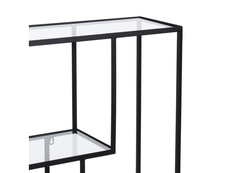 Лавица Черен Кристал Желязо 65 x 25 x 110 cm