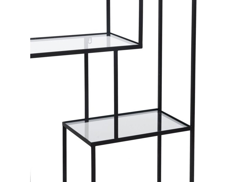 Лавица Черен Кристал Желязо 65 x 25 x 110 cm