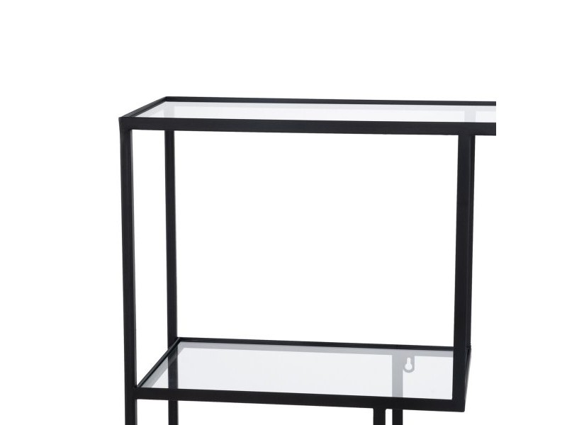 Лавица Черен Кристал Желязо 65 x 25 x 110 cm