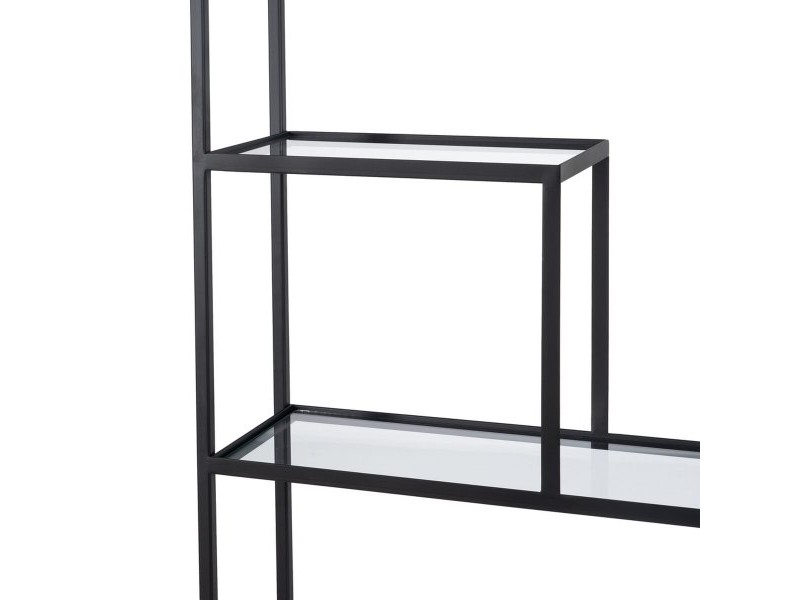 Лавица Черен Кристал Желязо 70 x 23 x 161 cm