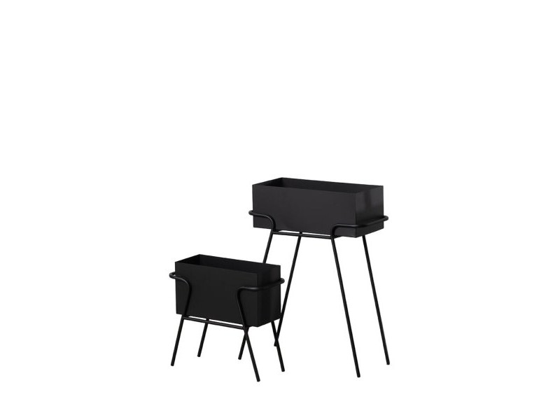 Комплект саксии Черен Желязо 58 x 25 x 76 cm (2 броя)