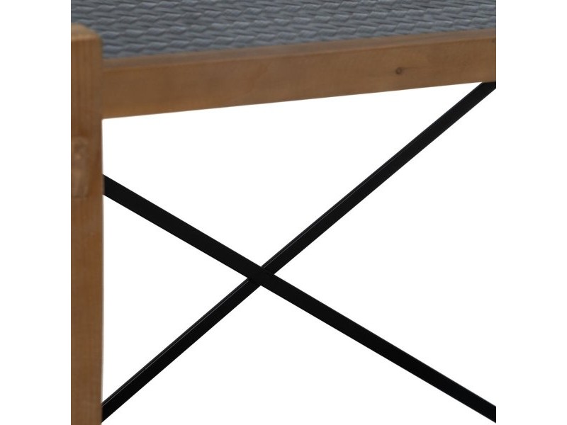 Лавица OSLO Черен Естествен Желязо 107 x 40 x 80 cm