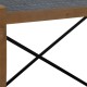 Лавица OSLO Черен Естествен Желязо 107 x 40 x 80 cm