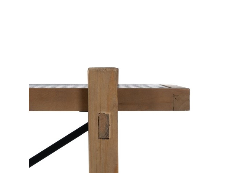 Лавица OSLO Черен Естествен Желязо 107 x 40 x 80 cm
