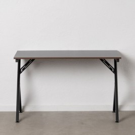 Бюро Дървен MDF Черен Естествен 120 x 60 x 75 cm
