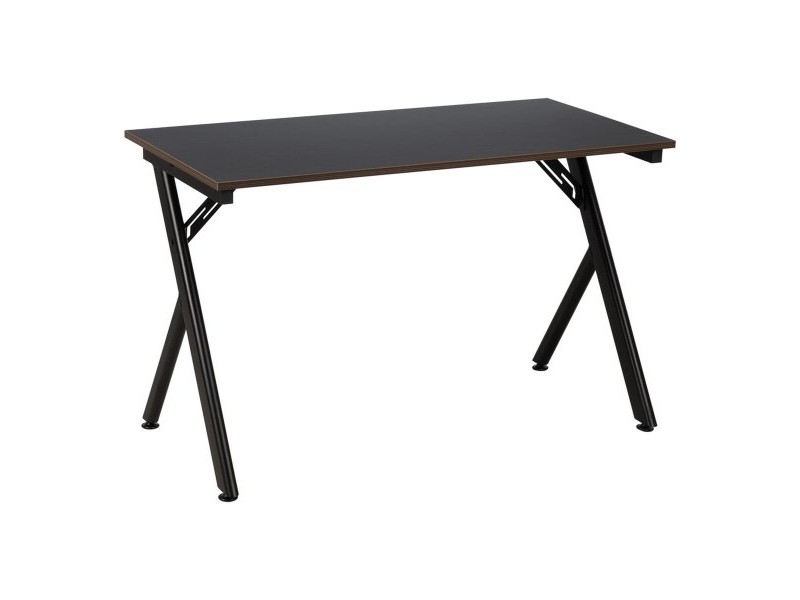Бюро Дървен MDF Черен Естествен 120 x 60 x 75 cm