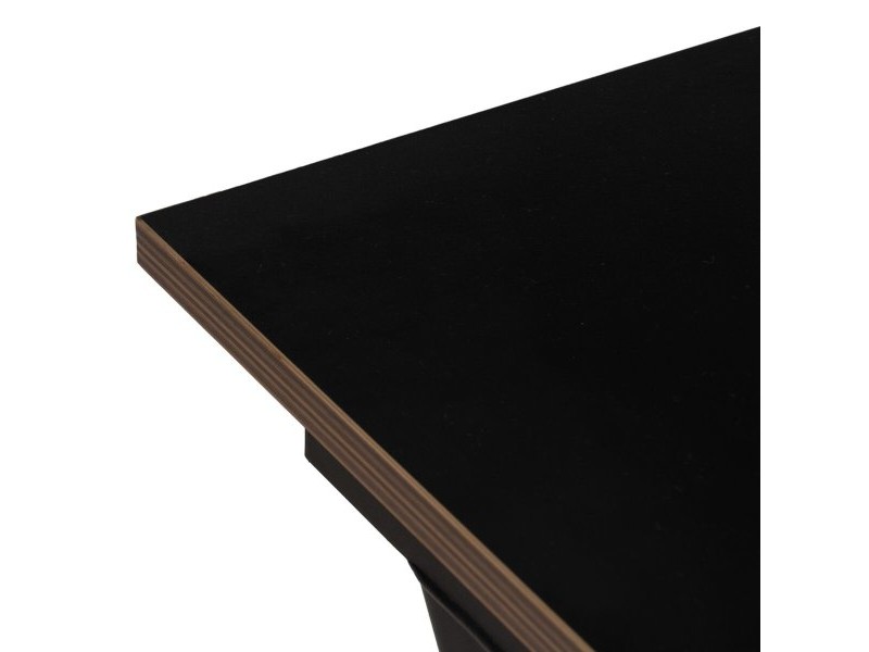 Бюро Дървен MDF Черен Естествен 120 x 60 x 75 cm