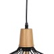 Полилей Черен Естествен Дървен Желязо 220-240 V 36 x 36 cm