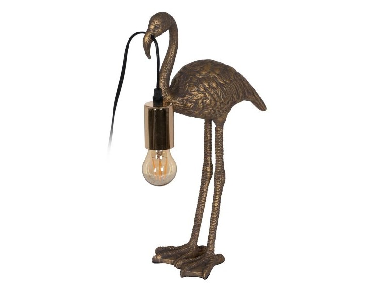 Настолна лампа Flamingo Златен Полирезин 40 W 220-240 V 23 x 11,5 x 39,5 cm Настолна лампа Flamingo Златен Полирезин 40 W 220-240 V 23 x 11,5 x 39,5 cm