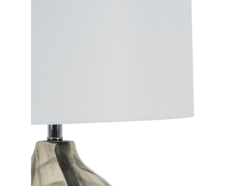 Настолна лампа Бял Черен Метал Керамика Кристал 60 W 220-240 V 45 x 45 x 73 cm