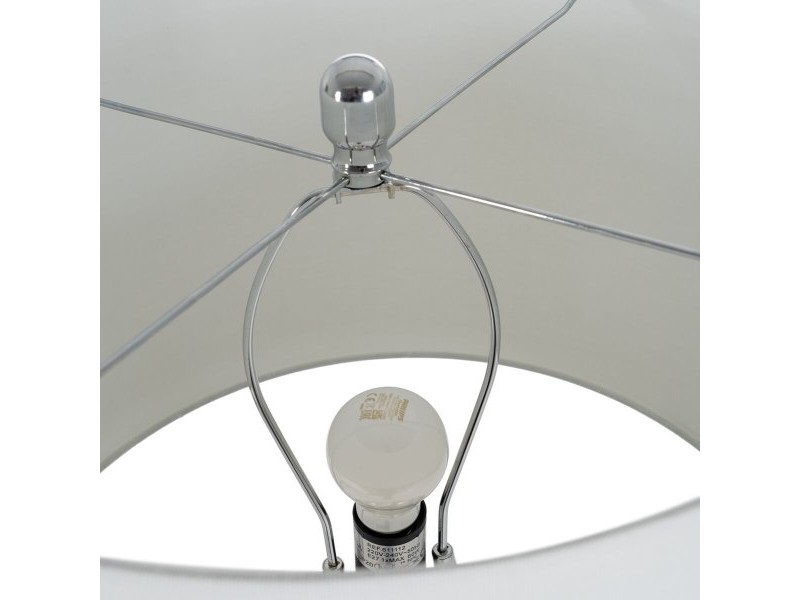 Настолна лампа Бял Черен Метал Керамика Кристал 60 W 220-240 V 45 x 45 x 73 cm