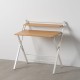 Бюро Бял Естествен Желязо Дървен MDF 87 x 56 x 87 cm Бюро Бял Естествен Желязо Дървен MDF 87 x 56 x 87 cm