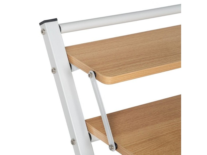 Бюро Бял Естествен Желязо Дървен MDF 87 x 56 x 87 cm Бюро Бял Естествен Желязо Дървен MDF 87 x 56 x 87 cm