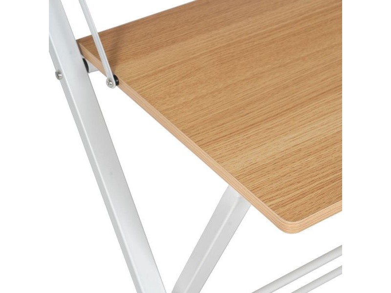 Бюро Бял Естествен Желязо Дървен MDF 87 x 56 x 87 cm Бюро Бял Естествен Желязо Дървен MDF 87 x 56 x 87 cm