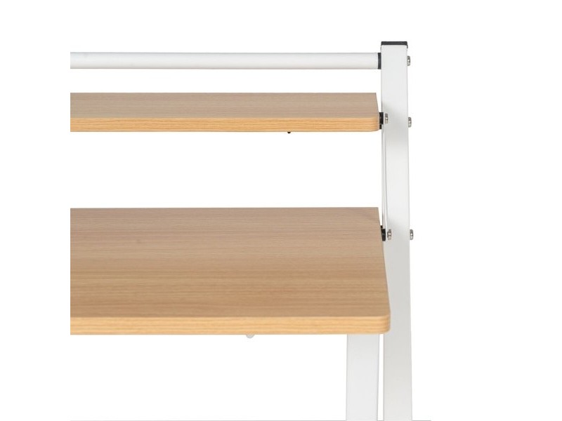 Бюро Бял Естествен Желязо Дървен MDF 87 x 56 x 87 cm Бюро Бял Естествен Желязо Дървен MDF 87 x 56 x 87 cm