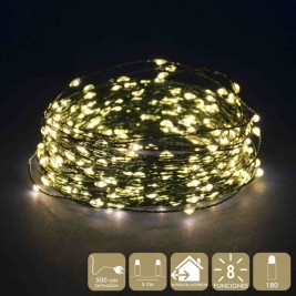 Гирлянда от LED Светлини Топло Бяло 5 m 9 m 15 X 8 X 9 CM