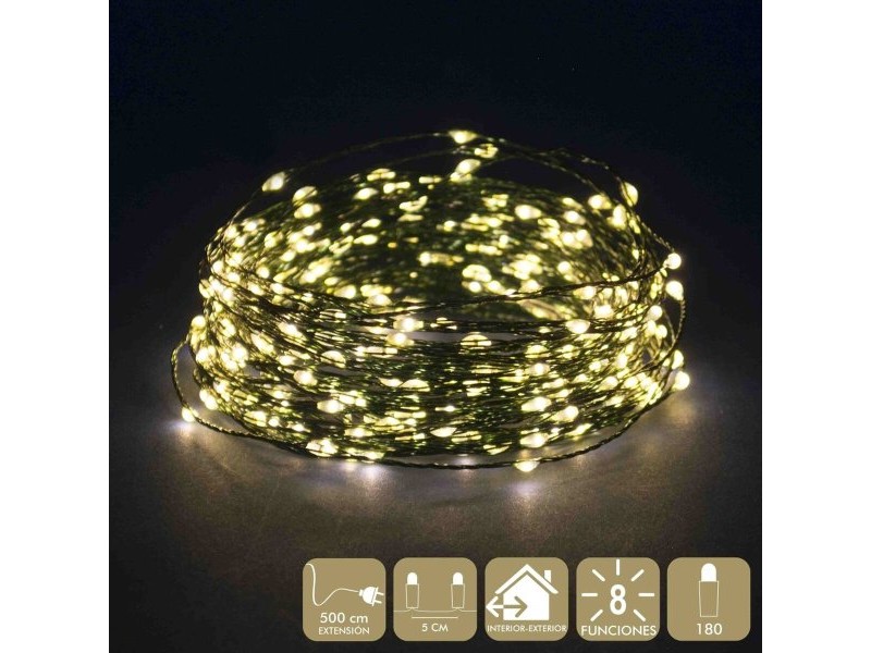 Гирлянда от LED Светлини Топло Бяло 5 m 9 m 15 X 8 X 9 CM