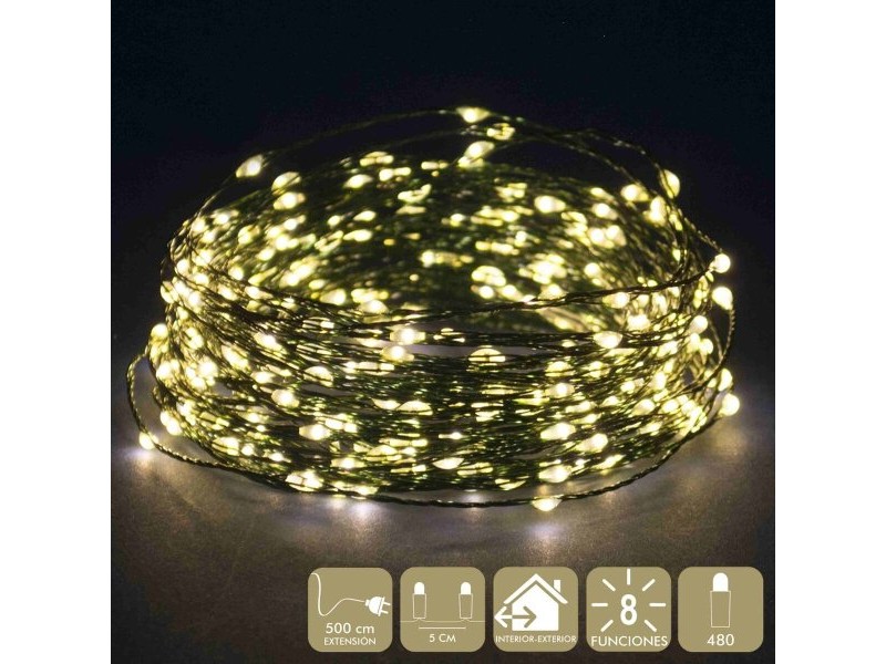 Гирлянда от LED Светлини Топло Бяло 15 X 8 X 9 CM
