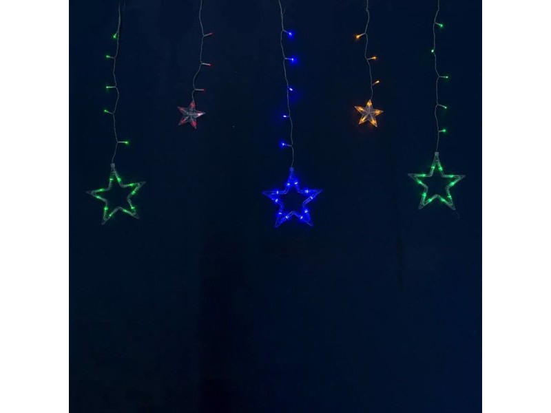 LED Светлинна Завеса Звезди Многоцветен 8 m 22 X 19,5 X 14 CM