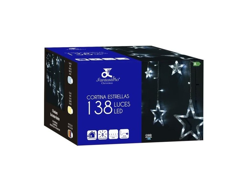LED Светлинна Завеса Звезди Многоцветен 8 m 22 X 19,5 X 14 CM