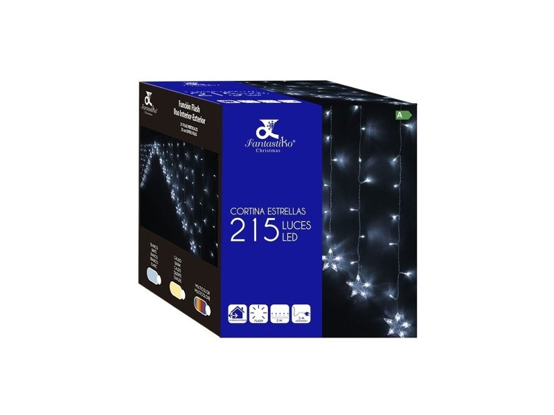 LED Светлинна Завеса Звезди Бял 8 m 16 X 15 X 19 CM