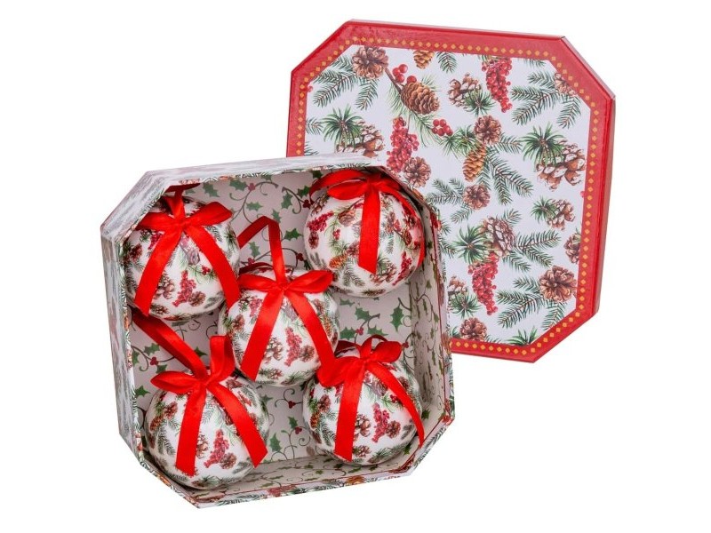 Коледни топки Многоцветен хартия Polyfoam 7,5 x 7,5 x 7,5 cm (5 броя)