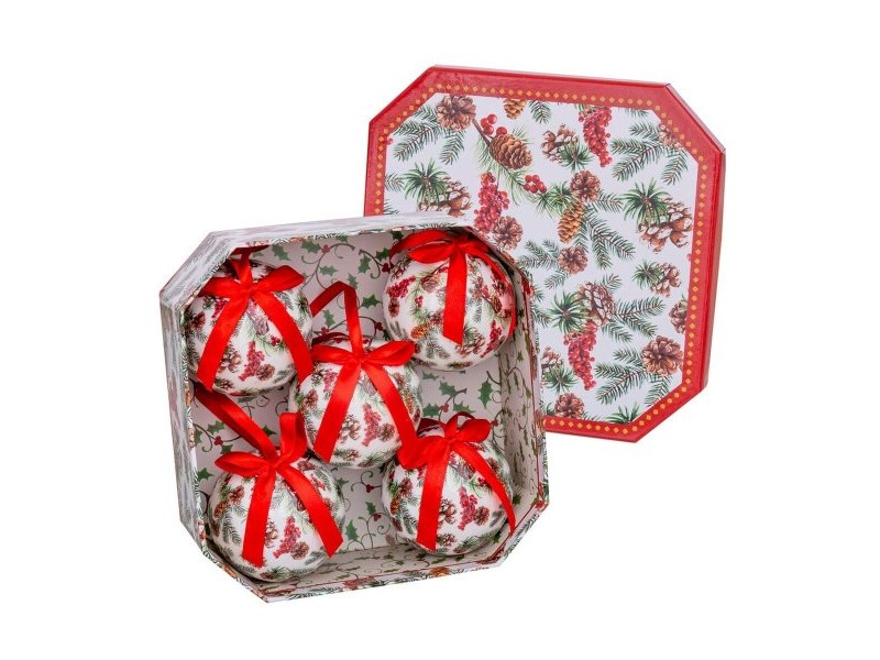 Коледни топки Многоцветен хартия Polyfoam 7,5 x 7,5 x 7,5 cm (5 броя)