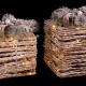 Коледна Украса Естествен Метал Пластмаса влакно Подаръчна кутия 25 x 25 x 36 cm (3 броя)