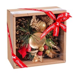 Коледен Свещник Многоцветен Златен Поставка за свещ 15 x 15 x 10 cm
