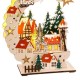 Коледна Украса Многоцветен Естествен Дървен 19 x 8 x 22 cm