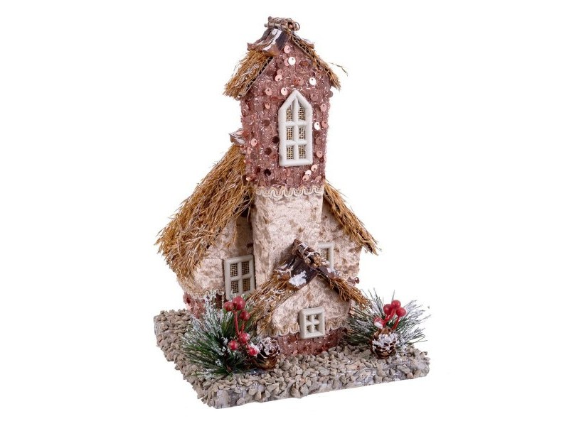 Коледна Украса Многоцветен Естествен Polyfoam Къща 15,5 x 16 x 24,5 cm Коледна Украса Многоцветен Естествен Polyfoam Къща 15,5 x 16 x 24,5 cm